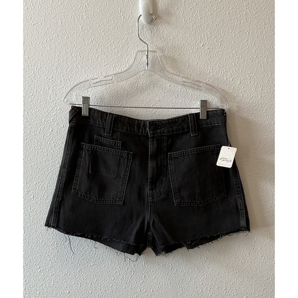 Free People Bettie Sailor Shorts Washed Black Size 30 NWT New